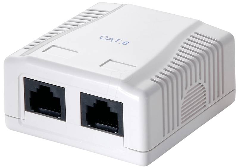 EQUIP 235212 - 2-fach RJ45-Anschlußdose, CAT.6, Aufputz, LSA von equip