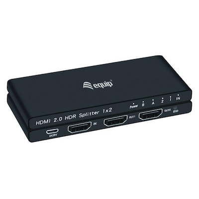 EQUIP 332716 Ultra-Slim 2-Port HDMI 2.0 Splitter von equip