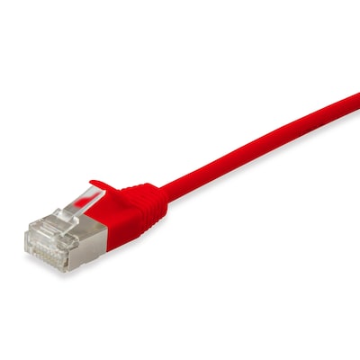 EQUIP 606142 Cat.6A F/FTP Slim-Patchkabel, 0.25m, Rot von equip