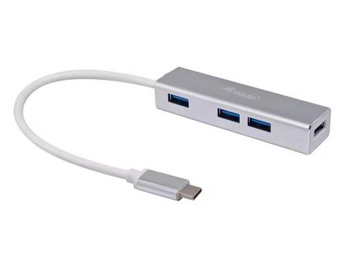 Equip 128958 4 Port USB-C® (USB 3.2 Gen 2) Multiport Hub Silber von equip
