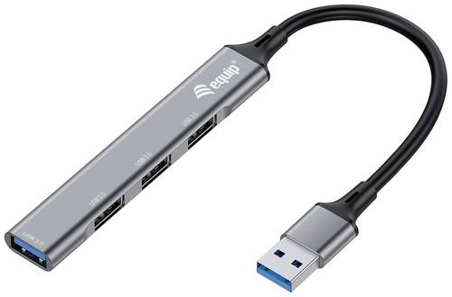Equip 128960 4 Port USB 3.2 Gen 1-Hub (USB 3.0) Schwarz, Grau von equip