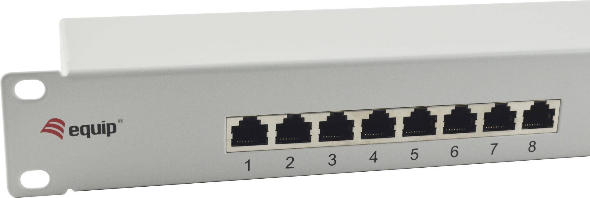 Equip 16-Port Cat.6 Ungeschirmtes Patch Panel - Hellgrau - 10/100/1000Base-T(X) - Gigabit Ethernet - 1000 Mbit/s - RJ-45 - Cat6 - Grau (326317) von equip