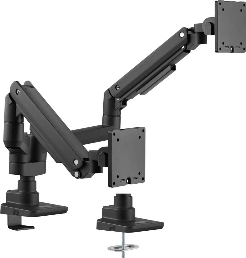 Equip 17-35 Schwerlast-Doppelmonitor-Schreibtischhalterung - Schwarz - Klemme/Durchführung - 40 kg - 43,2 cm (17) - 88,9 cm (35) - 100 x 100 mm - Schwarz (650182) von equip