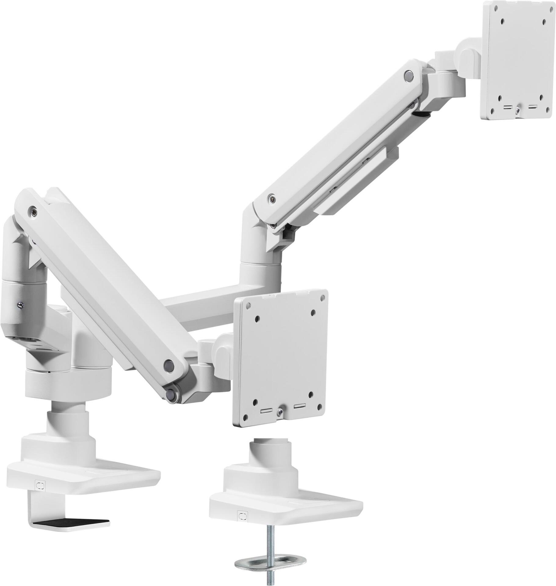 Equip 17-35 Schwerlast-Doppelmonitor-Schreibtischhalterung - Weiß - Klemme/Durchführung - 40 kg - 43,2 cm (17) - 88,9 cm (35) - 100 x 100 mm - Weiß (650183) von equip