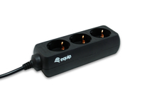 Equip 333280 Verlängerungskabel 1,1 m 3 AC-Ausgänge Schwarz von equip