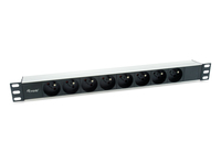 Equip 333313 Stromverteilereinheit (PDU) 8 AC-Ausgänge 1U Schwarz, Silber von equip