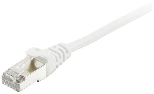 Equip 605513 RJ45 Netzwerkkabel, Patchkabel CAT 6 S/FTP 0.25m Weiß vergoldete Steckkontakte von equip