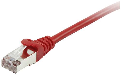 Equip 605523 RJ45 Netzwerkkabel, Patchkabel CAT 6 S/FTP 0.25m Rot vergoldete Steckkontakte von equip