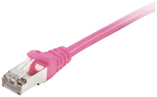 Equip 605580 RJ45 Netzwerkkabel, Patchkabel CAT 6 S/FTP 1.00m Pink vergoldete Steckkontakte von equip