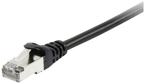 Equip 605590 RJ45 Netzwerkkabel, Patchkabel CAT 6 S/FTP 1.00m Schwarz vergoldete Steckkontakte von equip