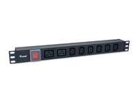 Equip 8-Fach Steckdosenleiste, 6 x IEC-C13 + 2 x IEC-C19, Ein-/Ausschalter, Aluminiumgehäuse Equip 8-Fach Steckdosenleiste, 6 x IEC-C13 + 2 x IEC-C19, Ein-/Ausschalter, Aluminiumgehäuse von equip