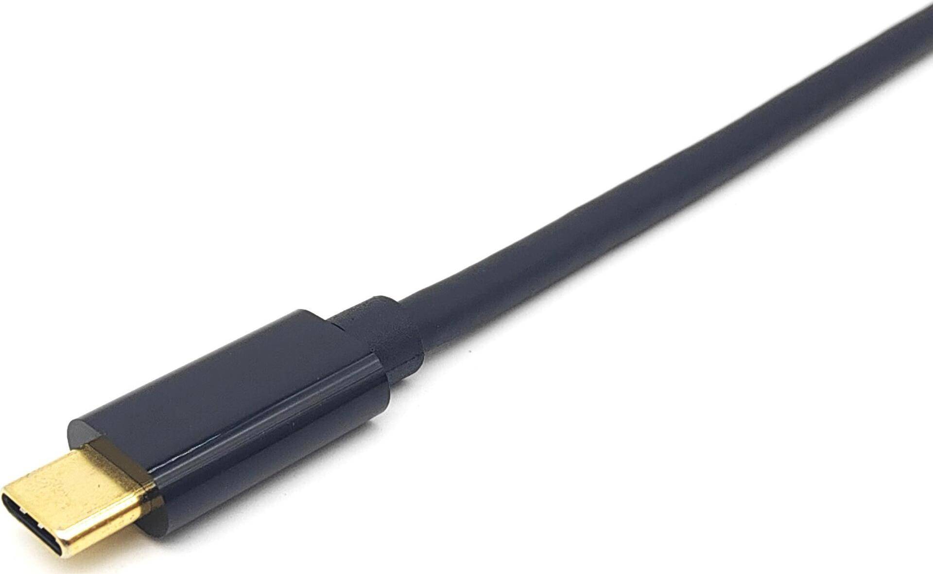 Equip - Adapterkabel - USB-C (M) zu DisplayPort (M) - Displayport 1.2/Thunderbolt 3 - 3 m - unterstützt 4K 60 Hz (3840 x 2160), unterstützt 2K 144 Hz (2560 x 1440), unterstützt 1080 Pixel 240 Hz (1920 x 1200) - Schwarz von equip