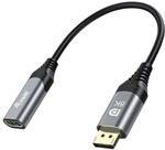 Equip Displayport->HDMI Adapter 1.4 St/Bu 8K/60Hz grau (133446) von equip
