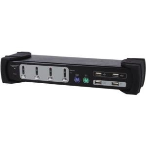 Equip Dual Monitor 4-Port Kombo - KVM-/Audio-/USB-Switch - PS/2, USB - 4 x KVM/Audio - 1 lokaler Benutzer - Desktop von equip
