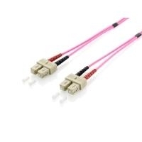 Equip Pro - Patch-Kabel - SC multi-mode (M) - SC multi-mode (M) - 50cm - Glasfaser - 50/125 Mikrometer - OM4 - halogenfrei - pink (255529) von equip