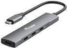 Equip USB-Hub 4-Port 3.2/C->4x3.0 ohne Netzteil grau (128963) von equip