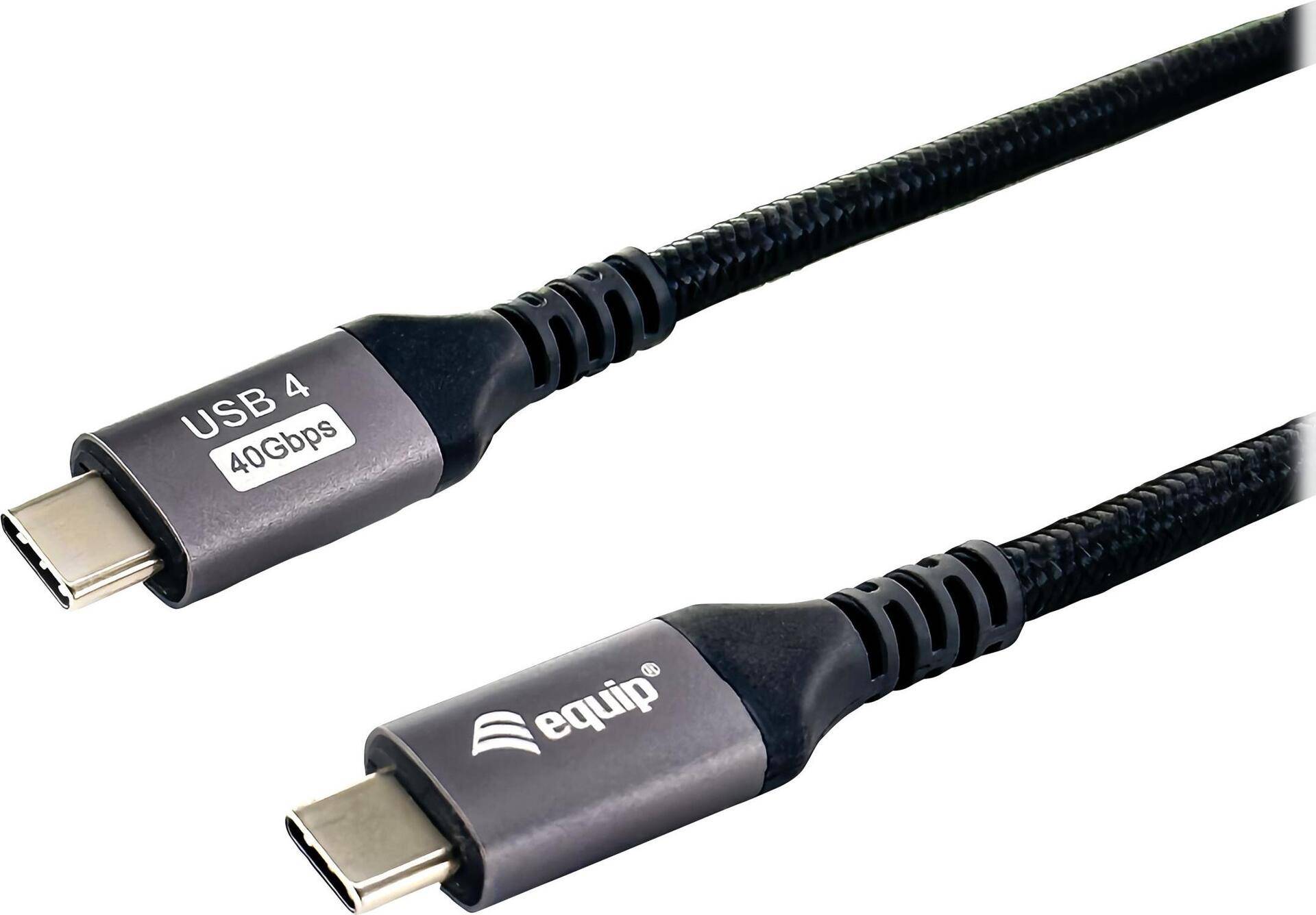 Equip USB Kabel 4.0 C -> C St/St 1.20m schwarz (12381) von equip