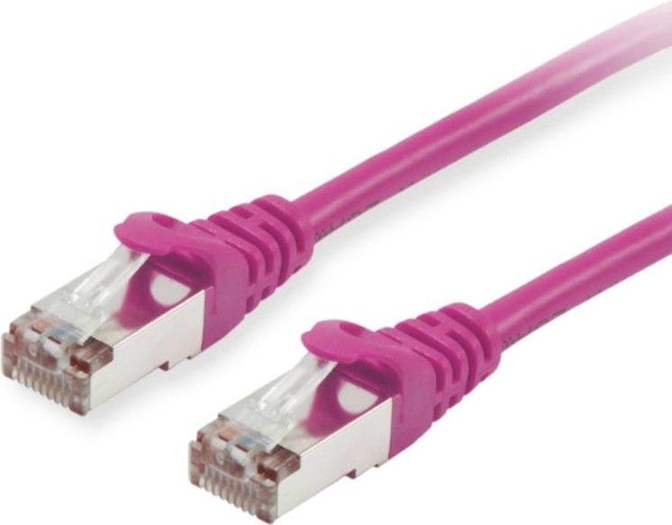 equip - Patch-Kabel - RJ-45 (M) zu RJ-45 (M) - 30,0m - S/FTP - CAT 6 - halogenfrei, geformt, verseilt - lila (615554) von equip