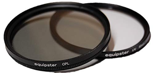 equipster UV Filter + Polfilter Set für Sony Cyber-shot DSC-HX400V inklusive passgenaue Displayschutzfolie von equipster