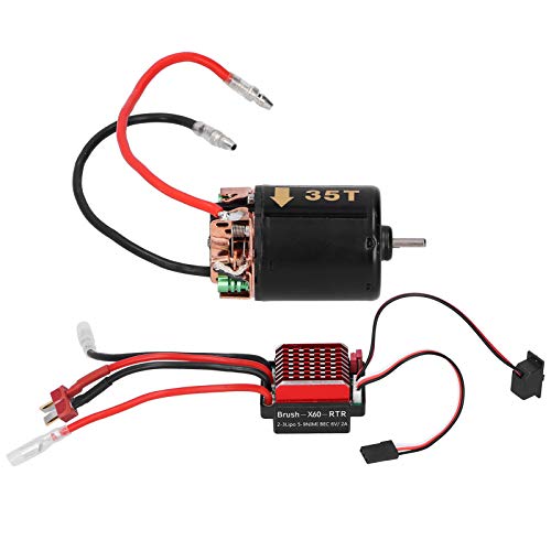 540 gebürsteten Motor, 360A ESC mit T -Steckerzubehör Hochtorsion Multipler Schutz RC -Automodell gebürstete Motor Combo für 1/10 RC -Automodell (35t) von equlup