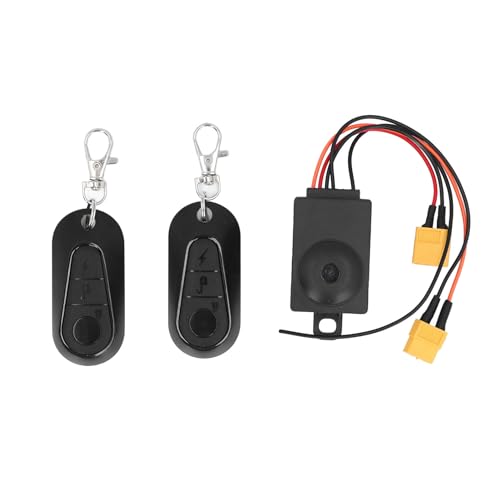 Fahrradalarm mit 2 Fernbedienungen, 36 V bis 70 V, Diebstahlschutz, Fernbedienung, Hupe, Motorstart, superlautes Sicherheitsalarmsystem für Elektrofahrräder und Roller Fahrradalarm mit 2 Fernbedienungen, 36 V bis 70 V, Diebstahlschutz, Fernbedienung, Hupe, Motorstart, superlautes Sicherheitsalarmsystem für Elektrofahrräder und Roller von equlup