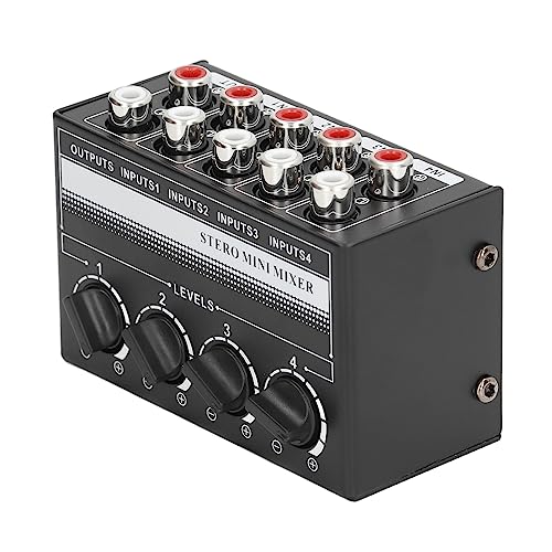 Mini Sound Mixer Stereo, CX400 MINI Passiv Stereo Eingabeausgang Tragbarer 4 -Kanalmixer für CD Player Tape Drive Computer Phone Tablet Mini Sound Mixer Stereo, CX400 MINI Passiv Stereo Eingabeausgang Tragbarer 4 -Kanalmixer für CD Player Tape Drive Computer Phone Tablet von equlup