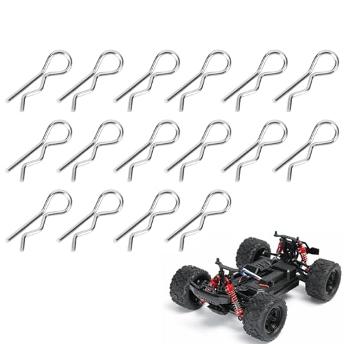 RC-Karosserieklammern, 16 Stück R-förmige Karosseriestiftklammern RC-Auto-Ersatzteilzubehör Passend für HS 18301 18302 18311 18312 1/18 RC-Auto von equlup