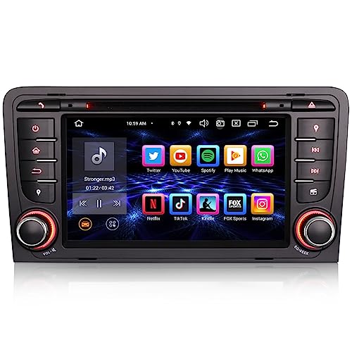 [4G+64G] 8-Kern Android 12 Autoradio für Audi A3 S3 RS3 RESE-PU GPS Navi Carplay Android Auto DSP Bluetooth A2DP DVB-T2 WiFi DAB+DVR OBD von erisin
