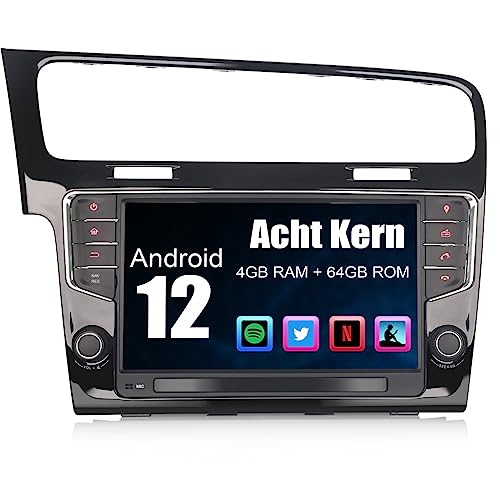 [4G+64G] 8-Kern Android 13 Autoradio für VW Golf VII/7 MK7 GPS Navi Carplay Android Auto DSP Bluetooth 5.0 A2DP DVD DVB-T2 WiFi DAB+IPS von erisin