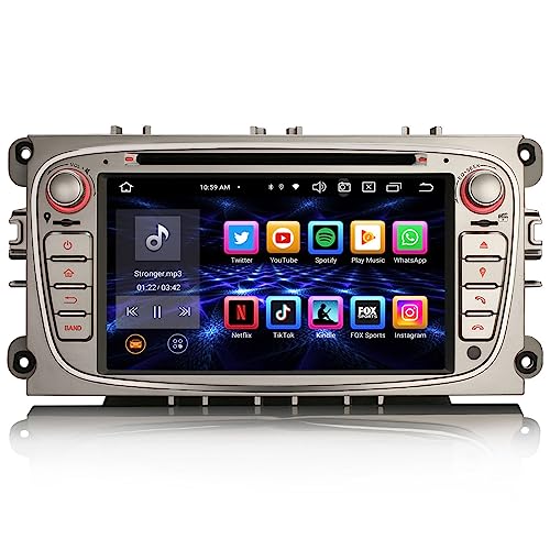 8-Kern Android 12 Autoradio Navigation für Ford Mondeo Focus S/C-Max Galaxy Carplay DSP Bluetooth A2DP DVB-T2 WiFi DAB+IPS 64GB ROM von erisin