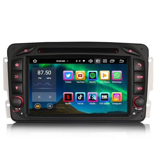8-Kern Android 13 Car Stereo für Mercedes Benz C/CLK/G Class W203 W209 Vito Viano Support GPS Sat NAV Carplay Android Auto DSP Bluetooth 5.0 WiFi DAB+ TPMS 4GB RAM + 64GB ROM von erisin