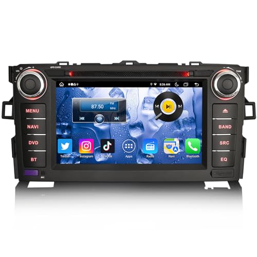 Android 12 [4G+64G] 8-Kern Autoradio für Toyota Auris GPS Navi Carplay Android Auto DSP Bluetooth 5.0 A2DP DVB-T2 WiFi DAB+IPS von erisin