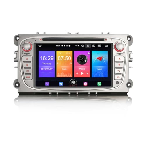 ERISIN 7 Zoll Android 11 Autoradio für Ford Focus Mondeo C/S-max Galaxy DVD Spieler Unterstützt GPS-Navi Carplay Android Auto DSP Bluetooth A2DP DVB-T/T2 WiFi 4G DAB+ ERISIN 7 Zoll Android 11 Autoradio für Ford Focus Mondeo C/S-max Galaxy DVD Spieler Unterstützt GPS-Navi Carplay Android Auto DSP Bluetooth A2DP DVB-T/T2 WiFi 4G DAB+ von erisin