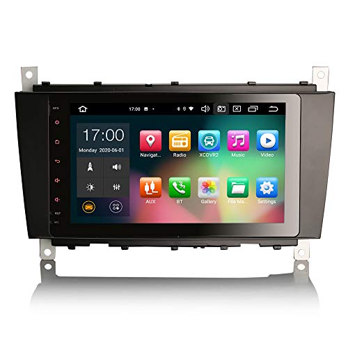 ERISIN 8 Zoll Android 11 Autoradio für Mercedes C/CLK/CLC Klasse W203 W209 Unterstützt GPS-Navi Carplay DSP Bluetooth A2DP DVB-T/T2 WiFi DAB+ 8-Kern von erisin