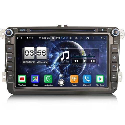 ERISIN 8 Zoll Android 13 Autoradio für VW Passat Caddy Golf Tiguan Bora Seat Skoda GPS-Navi Carplay Android Auto DSP Bluetooth A2DP DVB-T/T2 WiFi DAB+ 8-Core 4GB RAM+64GB ROM von erisin