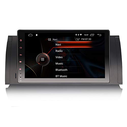 ERISIN 9 Zoll Android 10.0 Autoradio für BMW 5ER E39 X5 E53 M5 Unterstützt GPS-Navi Carplay Android Auto DSP Bluetooth A2DP DVB-T/T2 WiFi DAB+ Mirror-Link 2GB RAM+16GB ROM von erisin