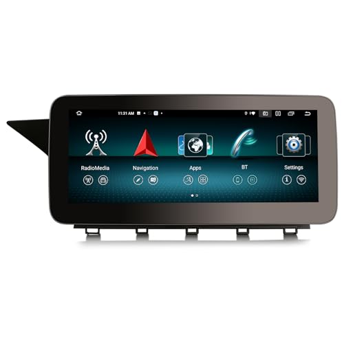 Erisin 10.25 Zoll 8-Kern 4GB+64GB Android 13 Autoradio GPS Navi für Mercedes-Benz GLK-Class X204 (2009-2012) NTG 4.0 System Unterstützt IPS Bluetooth 5.0 DAB+ CarPlay Android Auto DSP WiFi TPMS USB von erisin