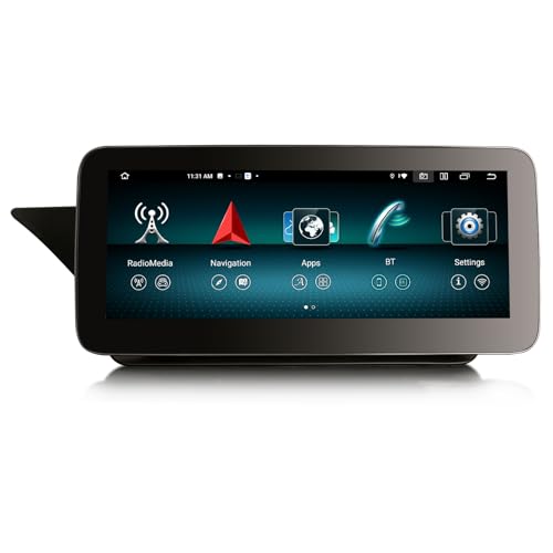 Erisin 10.25 Zoll 8-Kern 4GB+64GB Android 12 Autoradio GPS Navi für Mercedes E-Klasse W207 C207 A207 2009-2012 NTG 4.0 System Unterstützt IPS Bluetooth 5.0 DAB+ CarPlay Android Auto DSP WiFi TPMS USB von erisin