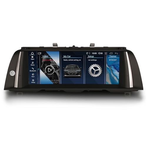 Erisin 10.25 Zoll Qualcomm 8-Kern 4GB+64GB Android 13 Autoradio Bluetooth 5.0 mit GPS Navigation für BMW 5er F10 F11 (2010-2012) CIC System Kabelloses CarPlay Android Auto WiFi DAB+ IPS USB DSP iDrive von erisin