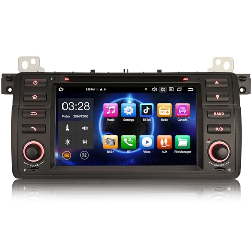 Erisin [4G+64G] 8 Kern Android 13 Autoradio für BMW 3er E46 M3 Rover 75 MG ZT Unterstützt GPS-Navi Carplay Android Auto DSP Bluetooth 5.0 A2DP DVB-T2 WiFi 4G DAB+OBD DVR von erisin