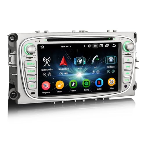 Erisin 7 Zoll 8-Kern 4GB+64GB Android 13 Autoradio 2Din GPS Navigation für Ford Galaxy C-Max Focus Mondeo S-Max Kabelloses CarPlay Android Auto Bluetooth 5.0 WiFi DSP DAB+ OBD USB FM RDS CD Player Erisin 7 Zoll 8-Kern 4GB+64GB Android 13 Autoradio 2Din GPS Navigation für Ford Galaxy C-Max Focus Mondeo S-Max Kabelloses CarPlay Android Auto Bluetooth 5.0 WiFi DSP DAB+ OBD USB FM RDS CD Player von erisin