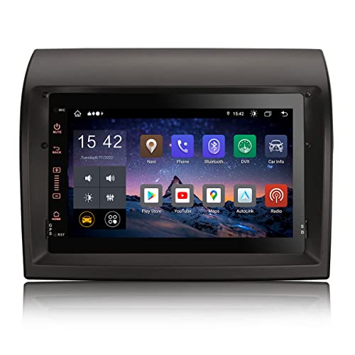 Erisin 7 Zoll 8-Kern 4GB RAM 64GB ROM Android 13.0 Autoradio Bluetooth mit GPS Navi Für FIAT Ducato Citroen Jumper Peugeot Boxer WiFi Wireless CarPlay DAB+ OBD2 RDS Android Auto DSP USB DVB-T2 TPMS 4G von erisin