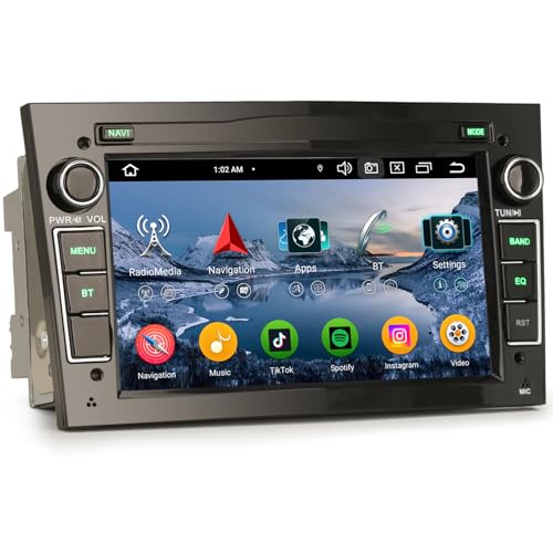 Erisin 7 Zoll Android 10 Autoradio Navi für Opel Vauxhall Corsa Vivaro Zafira Astra Vectra Signum Unterstützung GPS Navi Carplay 4G WiFi DAB+ OBD TPMS 8 Kern 4GB RAM + 64GB ROM von erisin