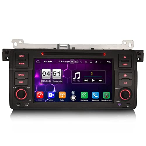 Erisin 7 Zoll Android 11.0 Autoradio Bluetooth GPS Navi Für BMW 3er E46 318i 320d 325i Rover 75 MG ZT CarPlay Android Auto WiFi CD Player DAB+ OBD2 DSP TPMS RDS FM Radio USB【8-Kern 4GB RAM 64GB ROM 】 von erisin