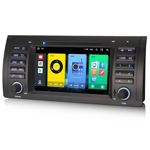Erisin 8-Core 4+64GB Android 12 Autoradio Navi DAB+Carplay GPS DVD für BMW 5 Series X5 E53 von erisin