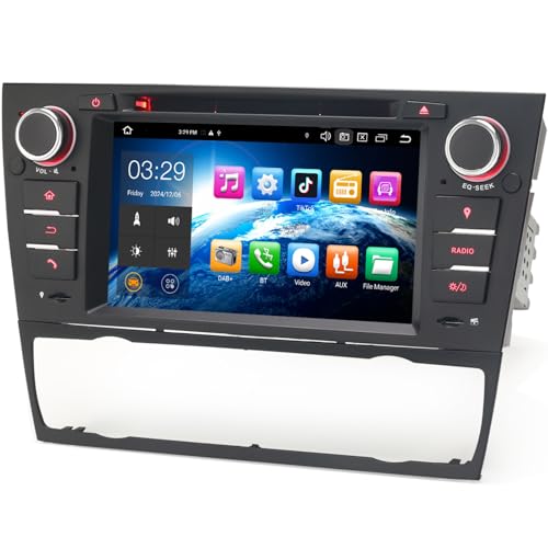 Erisin 8-Core 4+64GB Android 14 Autoradio für BMW 3er E90 E91 E92 E93 M3 Unterstützung GPS Sat NAV Wireless Carplay Android Auto DSP Bluetooth WiFi DAB+TPMS von erisin