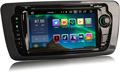 Erisin 8-Core Android 10 Autoradio für Seat Ibiza mit GPS Navigationsgerät, Multimedia, DVD-Player, Bluetooth, Touchscreen, DAB+ Radio, DSP CarPlay, Android, Auto WiFi A2DP RDS 4 GB RAM + 64 GB ROM von erisin