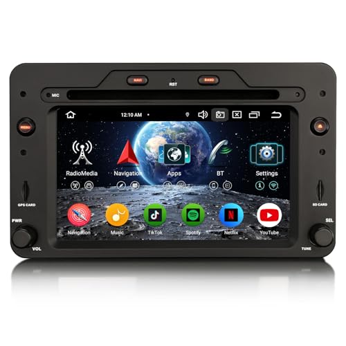 Erisin 8-Kern 4GB+64GB Android 14 Autoradio GPS Navi für Alfa Romeo Brera Spider 159 Sportwagon DVD Player Touchscreen CarPlay Android Auto DAB+ Radio DSP Bluetooth 5.0 A2DP WiFi USB OBD2 SWC Canbus von erisin