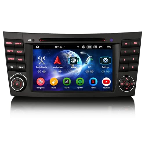 Erisin 8-Kern 4GB+64GB Android 13 Autoradio GPS Navi für Mercedes Benz E/CLS Klasse W211 W219 7" DVD Player Touchscreen CarPlay Android Auto DAB+ Radio DSP Bluetooth 5.0 A2DP WiFi USB OBD2 SWC Canbus Erisin 8-Kern 4GB+64GB Android 13 Autoradio GPS Navi für Mercedes Benz E/CLS Klasse W211 W219 7" DVD Player Touchscreen CarPlay Android Auto DAB+ Radio DSP Bluetooth 5.0 A2DP WiFi USB OBD2 SWC Canbus von erisin