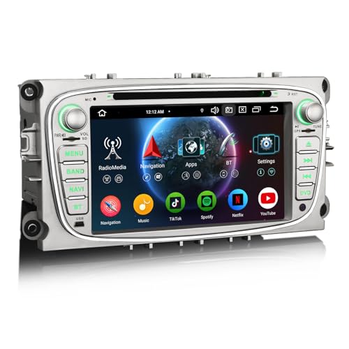 Erisin 8-Kern 4GB+64GB Android 14 Bluetooth Autoradio GPS Navi für Ford Focus Mondeo S-Max C-Max Galaxy 7 Zoll IPS DVD Player Kabelloses CarPlay Android Auto DAB+ Radio DSP A2DP WiFi USB OBD2 Canbus Erisin 8-Kern 4GB+64GB Android 14 Bluetooth Autoradio GPS Navi für Ford Focus Mondeo S-Max C-Max Galaxy 7 Zoll IPS DVD Player Kabelloses CarPlay Android Auto DAB+ Radio DSP A2DP WiFi USB OBD2 Canbus von erisin
